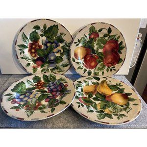 Sakura Sonoma Excell Oneida Fruit Pattern 8.25 inch Plates  #1394